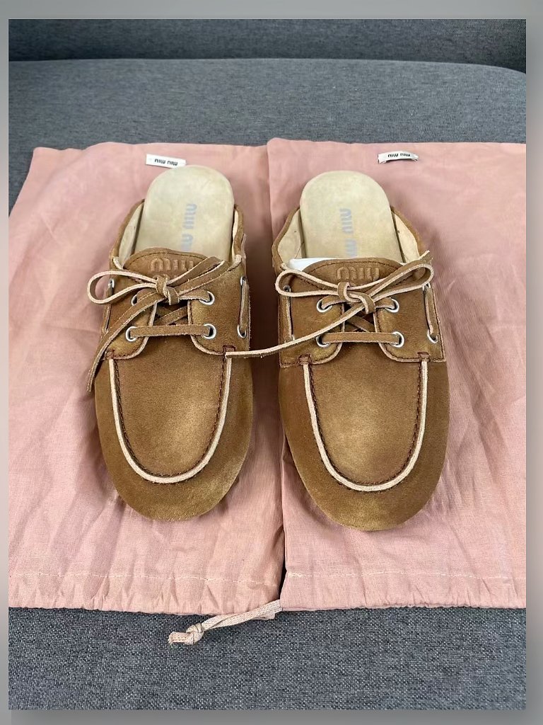 Miu Miu Suede Mule Loafers